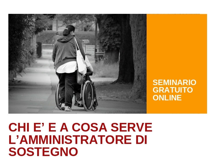 Locandina amministratore di sostegno_Seminario online